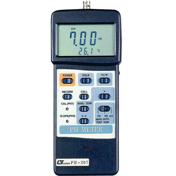 MEDIDOR DE PH/TEMP PH-207 - LUTRON (ELECTRODO X SEPARADO)